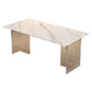 Sintered Stone Dining Table Modern Rectangle Dining Table with Acrylic Base for Home Clearhalo ' dining_table' 'Dining Tables & Seating' 'Dining Tables' 'furn' 'furn_dining_table' 'Furniture' 'furniture_dining_table' 'Kitchen & Dining Furniture' 'kitchen&dining_furn' 'kitchen' 'kitchen_dining_table' 1200x1200_a35074a3-fdb6-4d1c-b49a-cf53e37bcece
