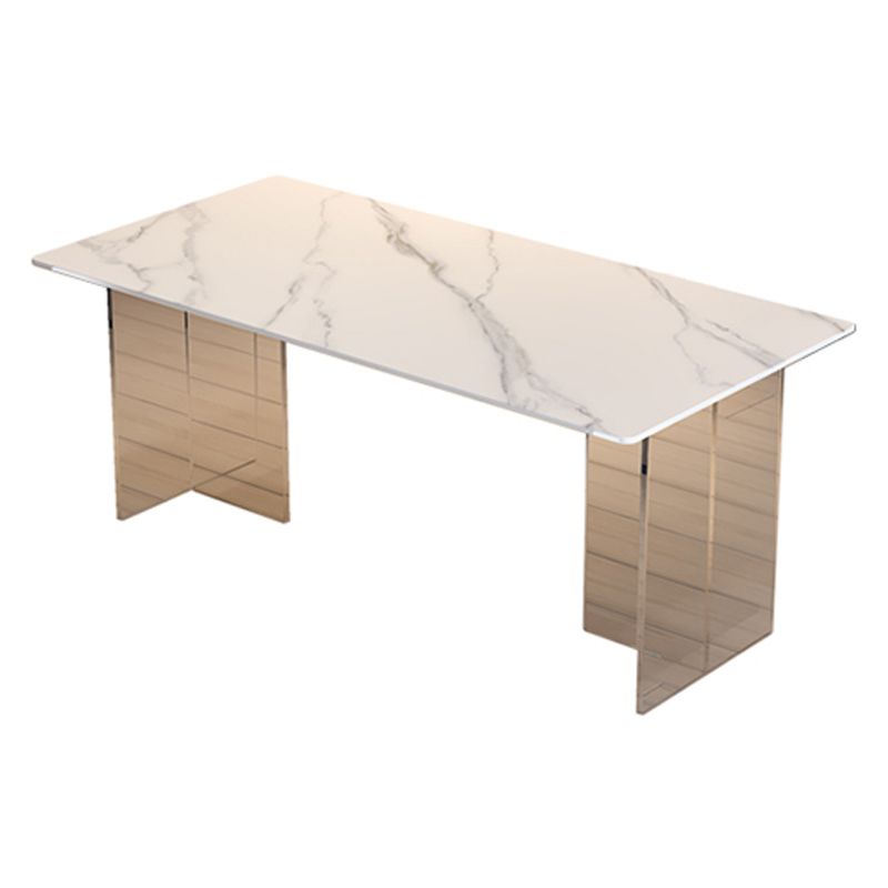 Sintered Stone Dining Table Modern Rectangle Dining Table with Acrylic Base for Home Clearhalo ' dining_table' 'Dining Tables & Seating' 'Dining Tables' 'furn' 'furn_dining_table' 'Furniture' 'furniture_dining_table' 'Kitchen & Dining Furniture' 'kitchen&dining_furn' 'kitchen' 'kitchen_dining_table' 1200x1200_a35074a3-fdb6-4d1c-b49a-cf53e37bcece