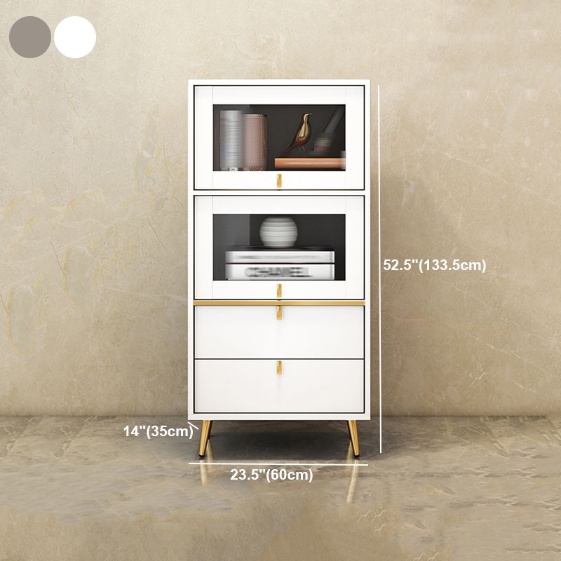 Estantería de estilo moderno estantería cerrada con puertas para el hogar de la oficina