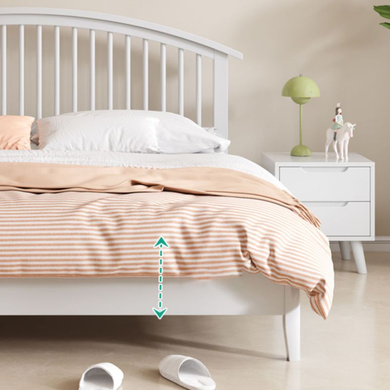 Scandinave Slat Bois massif avec matelas de tête de lit comprenait un lit de lattes arquées