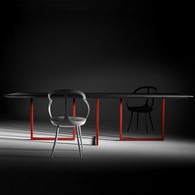 Solid Wood Top Dining Table Industrial Fixed Table for Dining Room Clearhalo ' dining_table' 'Dining Tables & Seating' 'Dining Tables' 'Furniture' 'furniture_dining_table' 'Kitchen & Dining Furniture' 'kitchen&dining_furn' 'kitchen' 'kitchen_dining_table' 1200x1200_a3523e1d-bdfe-4b99-9906-8da991b61f85