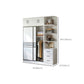 Sliding Wardrobe Armoire with Shelves Engineered Wood Wardrobe Cabinet
