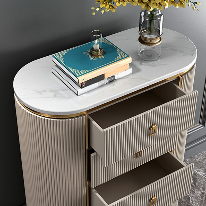 Glam Stone Bedroom Chest 16" Wide Storage Chest with Drawers