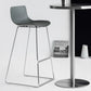 Tabouret de bar de style contemporain tabouret de comptoir en plastique avec des jambes en métal pour la maison