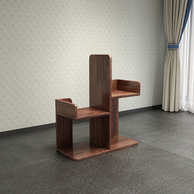 Modern Style Open Back Bookshelf Vertical Wooden Bookcase in Brown Clearhalo 'Bookcases' 'furn' 'furn_bookcases' 'Furniture' 'Office Furniture' 1200x1200_a354de08-ac34-4c88-99e5-ef86ccb7f907