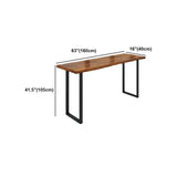 Brown Modern Style Bar Table Solid Wood and Iron Coffee Shop Bar Table Clearhalo 'Bar Furniture' 'Bar Tables' 'bar_tables' 'furn' 'furn_bar_tables' 'Furniture' 'furniture_bar_tables' 'Kitchen & Dining Furniture' 1200x1200_a3574b4f-f1a9-47f1-8436-fe4b2aab2a44