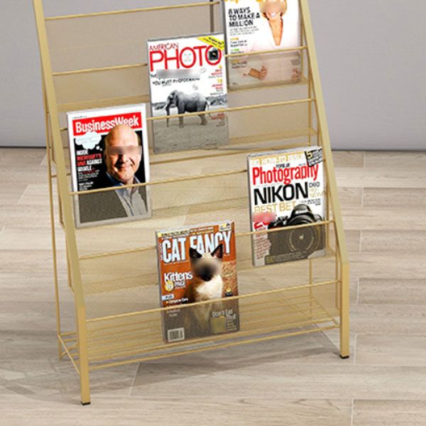Metal Ladder Bookcase Scandinavian Style Closed Back Book Shelf Clearhalo 'Bookcases' 'furn' 'furn_bookcases' 'Furniture' 'furniture_bookcases' 'Office Furniture' 1200x1200_a357e8b9-a7e6-438c-b095-cf5de7add669