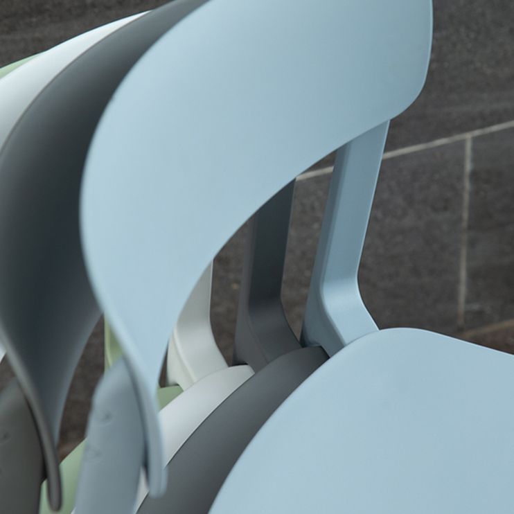 Contemporary Dining and Accent Chairs Matte Finish Plastic Open Back Side Chair Clearhalo ' kitchen&dining_furn' 'Dining Chairs' 'Dining Tables & Seating' 'dining_chair' 'furn' 'furn_dining_chair' 'Furniture' 'furniture_dining_chair' 'Kitchen & Dining Furniture' 'kitchen' 1200x1200_a3582844-ad02-49b4-a889-d48e34c7ecbe