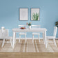 Modern Style White Dining Table Rectangle Solid Wood Dining Table with 4 Legs Clearhalo ' dining_table' 'Dining Tables & Seating' 'Dining Tables' 'Furniture' 'furniture_dining_table' 'Kitchen & Dining Furniture' 'kitchen&dining_furn' 'kitchen' 'kitchen_dining_table' 1200x1200_a358dc9f-1765-4f42-a6f2-625b53c03c2d