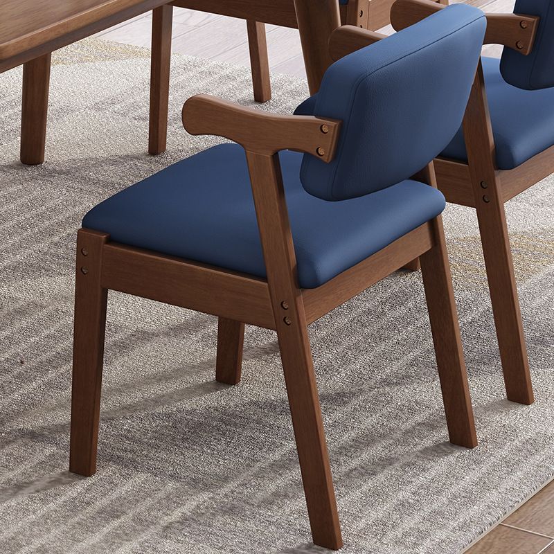 Scandinavian Home Arm Chair Open Back Upholstered Wood Single Dining Room Chair Clearhalo ' kitchen&dining_furn' 'Dining Chairs' 'Dining Tables & Seating' 'dining_chair' 'furn' 'furn_dining_chair' 'Furniture' 'furniture_dining_chair' 'Kitchen & Dining Furniture' 'kitchen' 1200x1200_a359eb29-9101-4b6f-b990-a2f810bf6d32