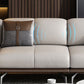 Contemporary Stationary Genuine Leather Stain Resistant Sofa for Living Room
