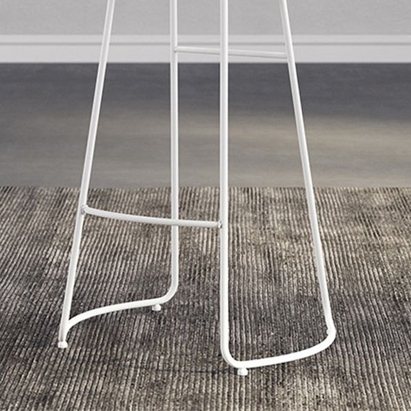 Scandinavian Design Upholstered Bar Stools Armless Stools with Cushion