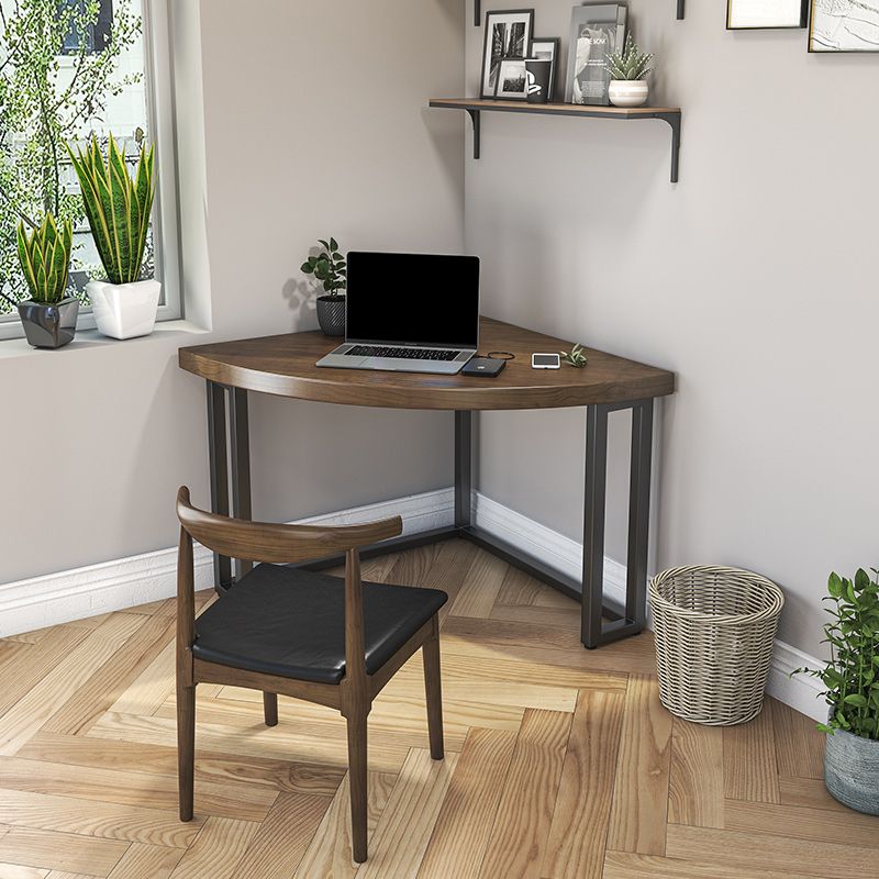 Modern Style Office Desk Solid Wood Home Use Desk with Metal Legs Clearhalo 'Furniture' 'furniture_office_desk' 'Office Desks' 'Office Furniture' 'office_desk' 1200x1200_a35d9494-e76e-4161-98b7-ff101a1f6333