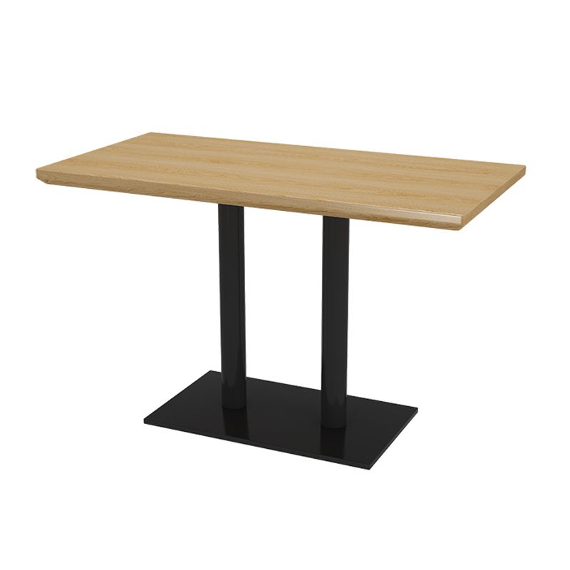 Industrial Style Dining Table Black Metal Base Table for Home Kitchen Dinner Clearhalo ' dining_table' 'Dining Tables & Seating' 'Dining Tables' 'furn' 'furn_dining_table' 'Furniture' 'furniture_dining_table' 'Kitchen & Dining Furniture' 'kitchen&dining_furn' 'kitchen' 'kitchen_dining_table' 1200x1200_a35dc84d-287e-43a7-9cac-5a03d4b80620