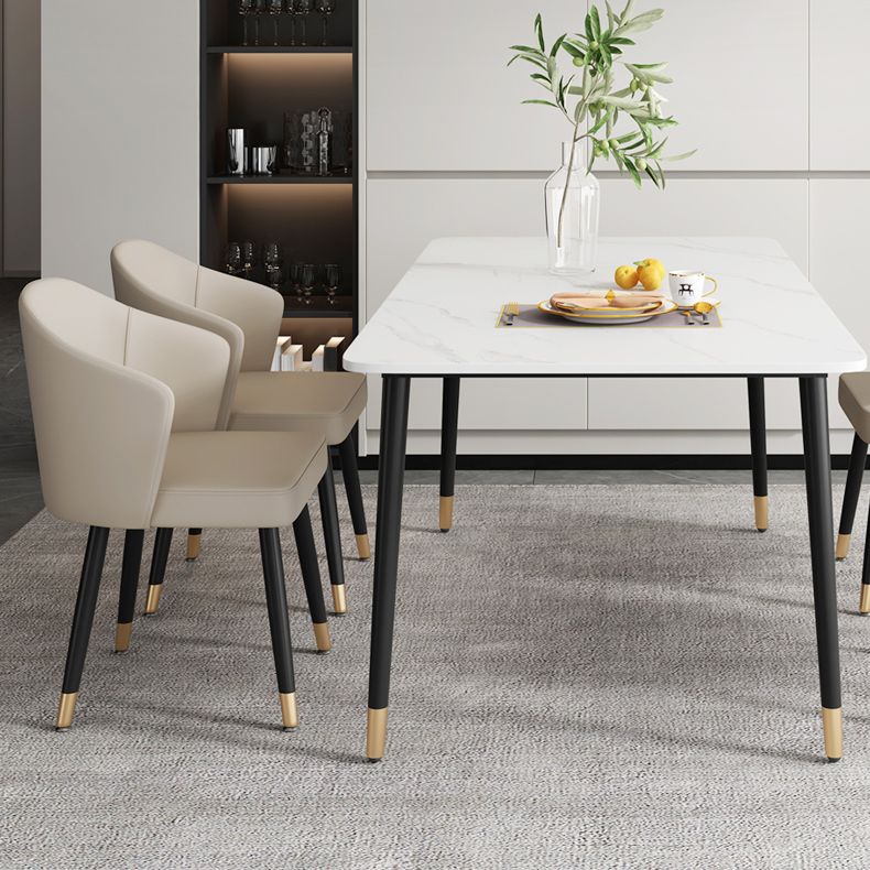 Sintered Stone Dining Table Traditional Luxury Table for Home Use Clearhalo ' dining_table' 'Dining Tables & Seating' 'Dining Tables' 'furn' 'furn_dining_table' 'Furniture' 'furniture_dining_table' 'Kitchen & Dining Furniture' 'kitchen&dining_furn' 'kitchen' 'kitchen_dining_table' 1200x1200_a35e6852-45bb-4933-ab24-fcf8cc76e654