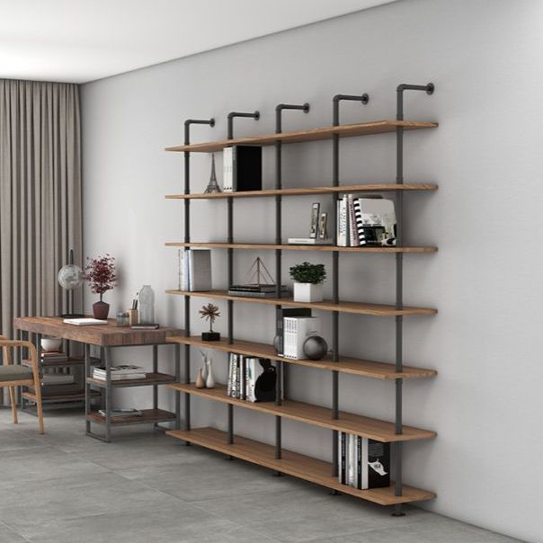 9.84"W Bookshelf Industrial Style Wall Mounted Bookcase for Home and Office