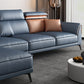 Contemporary Stain-Resistant Faux Leather 4-Seater L-Shape Sofa