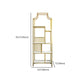 Gold Iron Frame Geometric Bookshelf Vertical Open Bookcase with Manufactured Wood Shelf Clearhalo 'Bookcases' 'furn' 'furn_bookcases' 'Furniture' 'furniture_bookcases' 'Office Furniture' 1200x1200_a3608bd6-1b95-4d11-9610-2f657770ecab