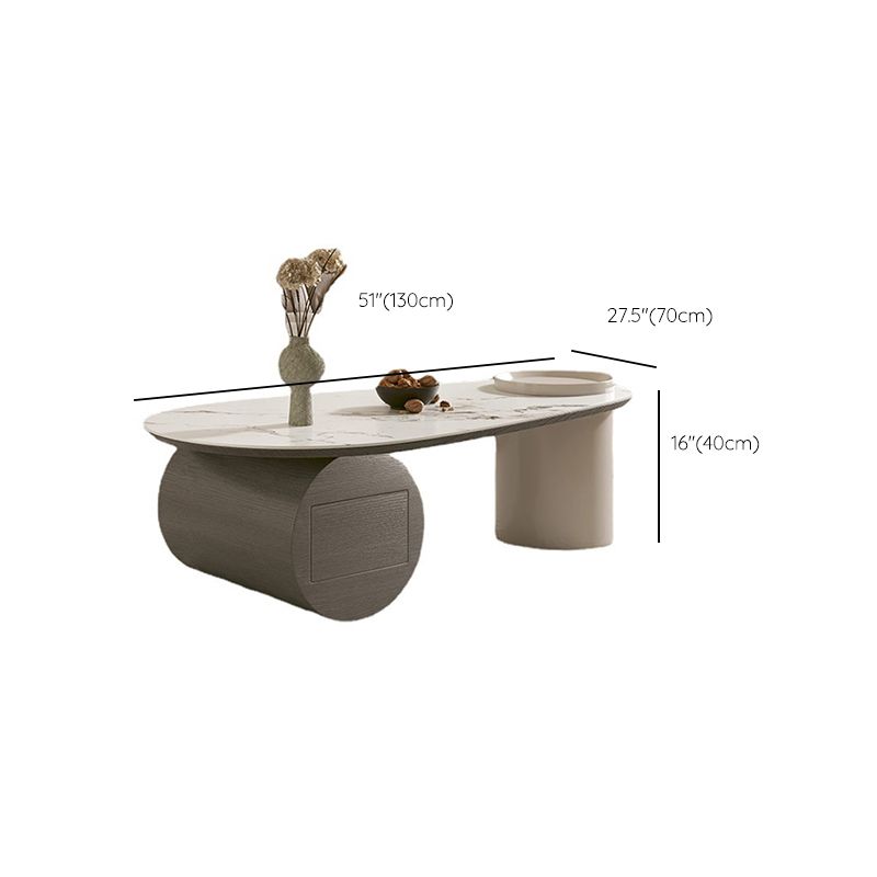 Modern Abstract Base Coffee Table Slate Free Form Coffee Cocktail Table with drawers Clearhalo 'Coffee & Accent Tables' 'Coffee Tables' 'coffee_tables' 'furn' 'furn_coffee_tables' 'Furniture' 'Living Room Furniture' 1200x1200_a360afa8-b2c0-43bf-a557-8a5aba3188ff