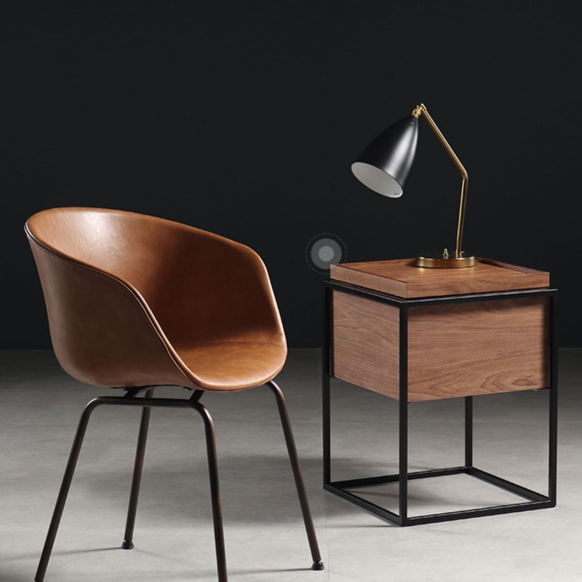 Industrial Style Metal Matte Finish Dining Arm Chair Solid Back Dining Chair Clearhalo ' kitchen&dining_furn' 'Dining Chairs' 'Dining Tables & Seating' 'dining_chair' 'Furniture' 'furniture_dining_chair' 'Kitchen & Dining Furniture' 'kitchen' 1200x1200_a361953f-2628-4283-8c60-d7f6c3565619