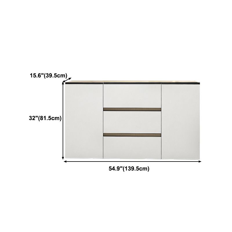 Sideboard in legno ingegnerizzato a 3 cassetto glam per soggiorno per soggiorno