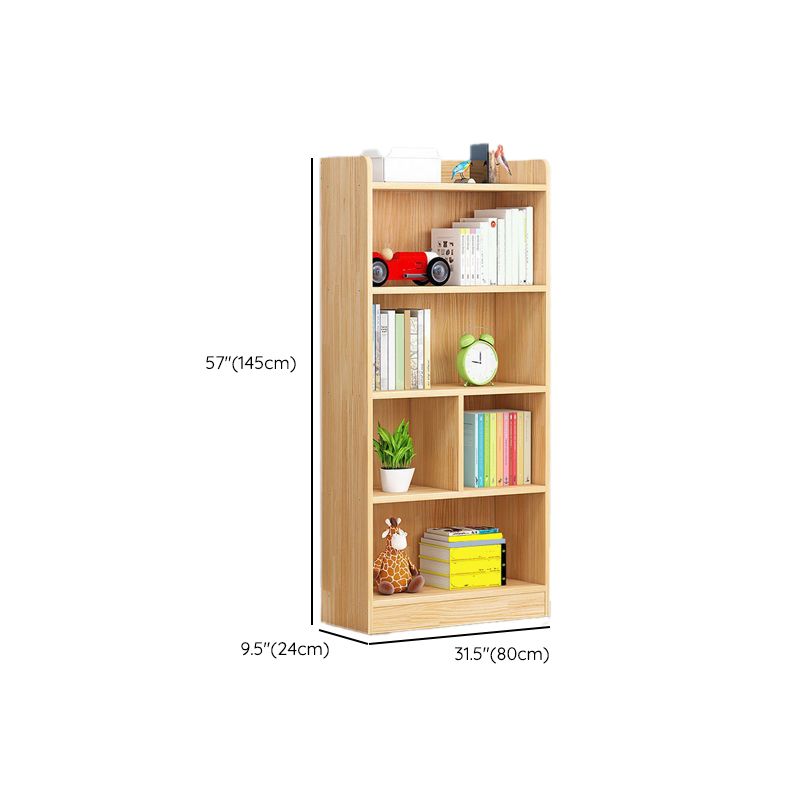 Modern Floor Vertical Bookshelf Brown Closed Back Wooden Shelf Bookcase for Bedroom Clearhalo 'Bookcases' 'furn' 'furn_bookcases' 'Furniture' 'Office Furniture' 1200x1200_a363e38a-a630-410b-a63f-099a68fce87e