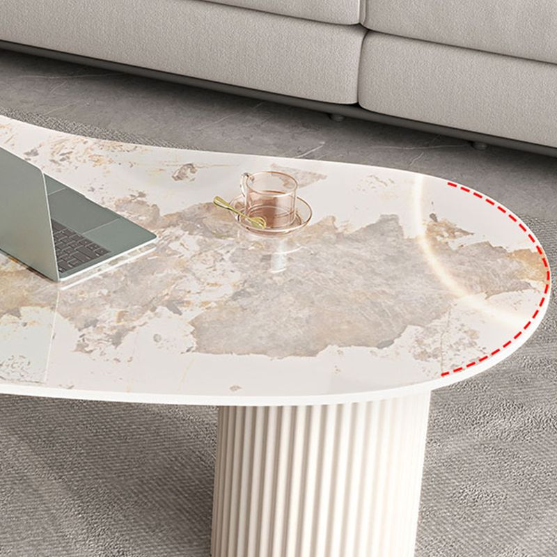 Slate Coffee Table with 2 Legs Modern Coffee Cocktail Table with Drawer Clearhalo 'Coffee & Accent Tables' 'Coffee Tables' 'coffee_tables' 'furn' 'furn_coffee_tables' 'Furniture' 'Living Room Furniture' 1200x1200_a36427ea-6b99-47b3-b94a-1c44d261294d