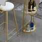 Contemporary Style 1/2/3 Pieces Bar Table Set Rectangle Bar Table with Metal Stools Clearhalo 'Bar Furniture' 'furn' 'furn_home_bar_bar_sets' 'Furniture' 'Home Bars & Bar Sets' 'home_bar_bar_sets' 'Kitchen & Dining Furniture' 1200x1200_a364d9a8-cae0-4218-9901-70cc358daa37