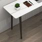 Table de travail à la maison de forme rectangulaire Bureau d'écriture en pierre en gris / blanc