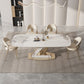 Glam Rectangle Dining Table Sintered Stone Table with Metal Legs for Kitchen Clearhalo 'Dining Tables & Seating' 'Dining Tables' 'dining_table' 'furn' 'furn_dining_table' 'Furniture' 'Kitchen & Dining Furniture' 1200x1200_a366c5af-ddf2-4ded-935f-790deb1304d7