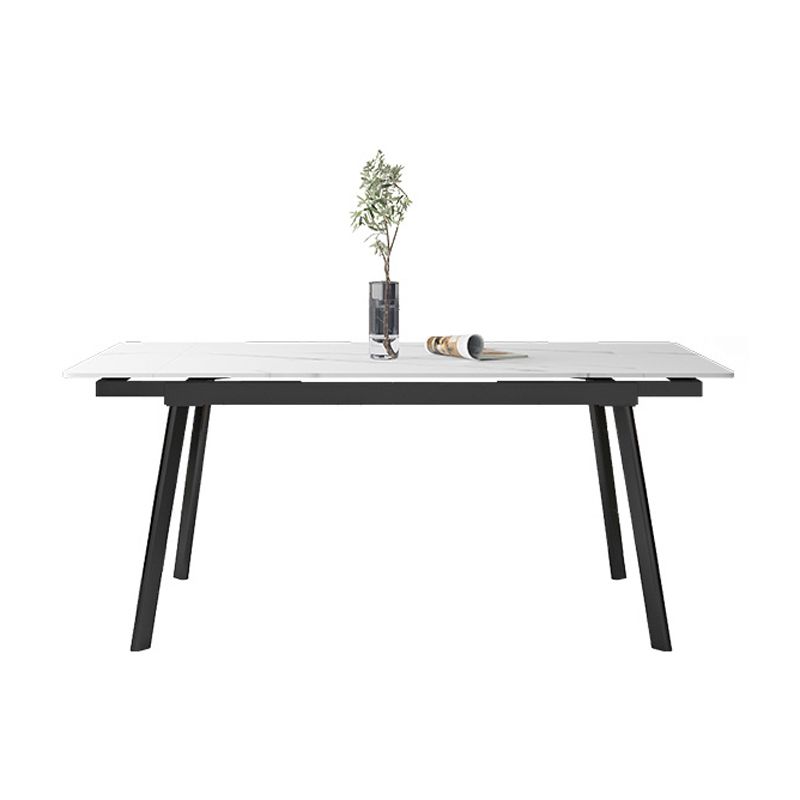Contemporary Style Extendable Table Stone Rectangle Dining Table for Dining Room Clearhalo ' dining_table' 'Dining Tables & Seating' 'Dining Tables' 'furn' 'furn_dining_table' 'Furniture' 'furniture_dining_table' 'Kitchen & Dining Furniture' 'kitchen&dining_furn' 'kitchen' 'kitchen_dining_table' 1200x1200_a3680549-fae6-4ef7-88ab-a3e1dd9c1b99