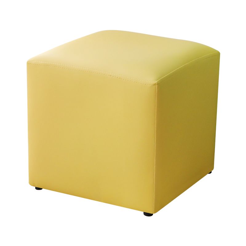 Modern Pure Color Cube Sqaure Faux Leather Cube for Living Room Clearhalo 'furn' 'furn_ottomans_poufs' 'Furniture' 'Living Room Furniture' 'Ottomans & Poufs' 'ottomans_poufs' 1200x1200_a368d238-904d-47a9-9d41-f4e9eb994cfb