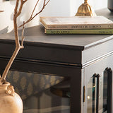 Tradizionale curiosità in legno porte di vetro a buffet per camera da letto