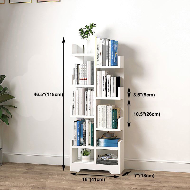 Scandinavian Manufactured Wood Geometric Bookshelf Vertical Open Bookshelf Clearhalo 'Bookcases' 'Furniture' 'furniture_bookcases' 'kitchen' 'kitchen_bookcases' 'Living Room Furniture' 'Office Furniture' 1200x1200_a36988b3-3dd1-4bee-a2f2-0153bc87a6e7