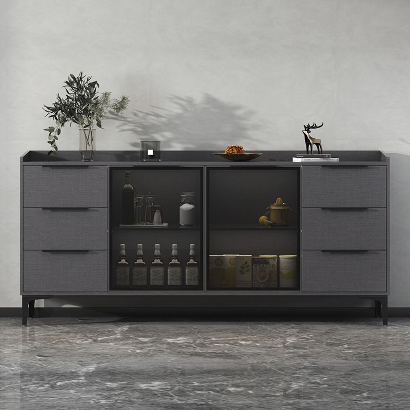Siete sideboard di pietra sinterizzata in stile moderno con cassetti per soggiorno