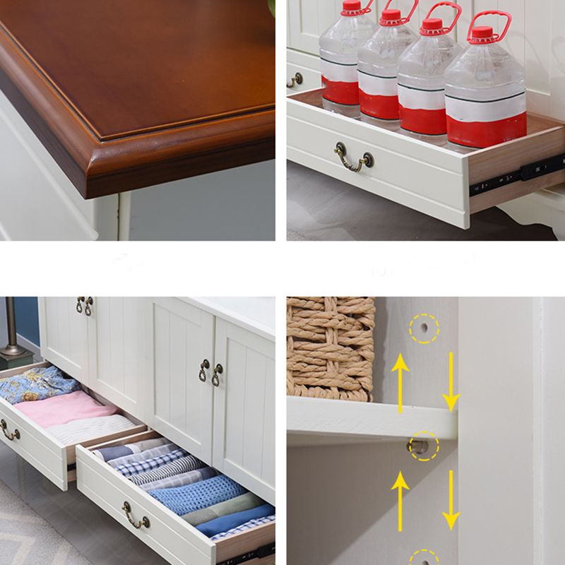 Eigentijdse matte afwerking opbergkast horizontaal massief houten combo dressoir