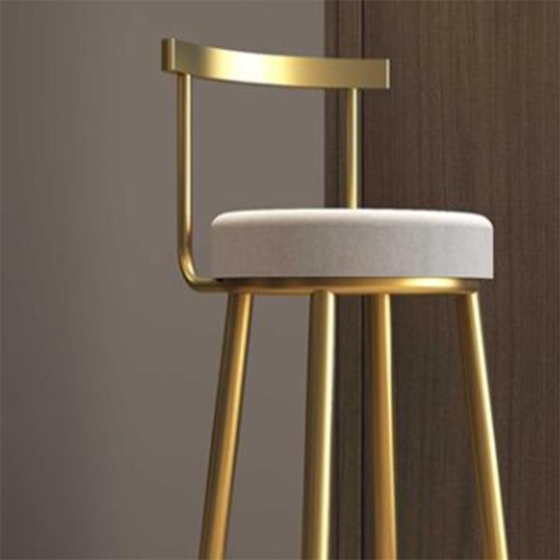 Nordic Style Bar-stool Round Seat Counter Bar Stool with Metal Legs Clearhalo 'Bar Furniture' 'Bar Stools' 'bar_stools' 'furn' 'furn_bar_stools' 'Furniture' 'Kitchen & Dining Furniture' 1200x1200_a36a926e-bbe8-472c-9ac3-597a222c00b2