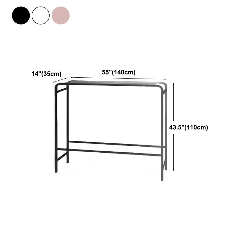 White and Pink Modern Style Bar Table in Wood and Metal Bar Table Milk Tea Shop Bar Table Clearhalo 'Bar Furniture' 'Bar Tables' 'bar_tables' 'furn' 'furn_bar_tables' 'Furniture' 'furniture_bar_tables' 'Kitchen & Dining Furniture' 1200x1200_a36ba7e3-a07d-4e7e-bb84-e785d5644d08