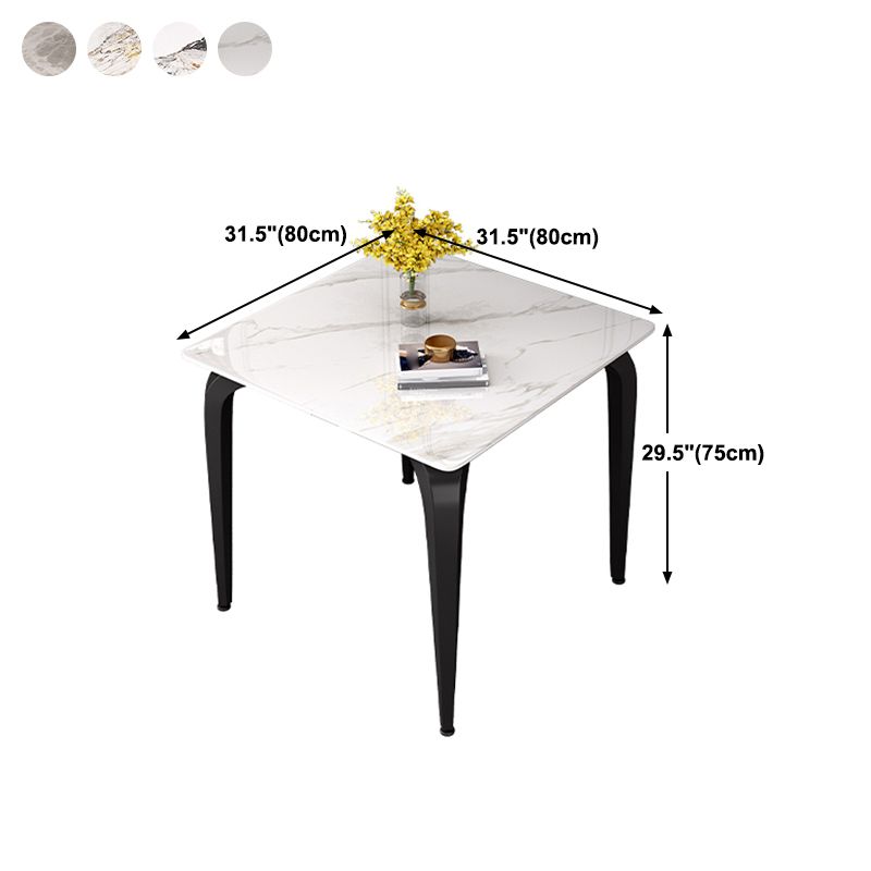 Industrial Sintered Stone Dining Table Metal Dining Table for Dining Room Clearhalo 'Dining Tables & Seating' 'Dining Tables' 'dining_table' 'furn' 'furn_dining_table' 'Furniture' 'furniture_dining_table' 'Kitchen & Dining Furniture' 1200x1200_a36e7649-e53f-487d-ace1-d647e4ce8ed8