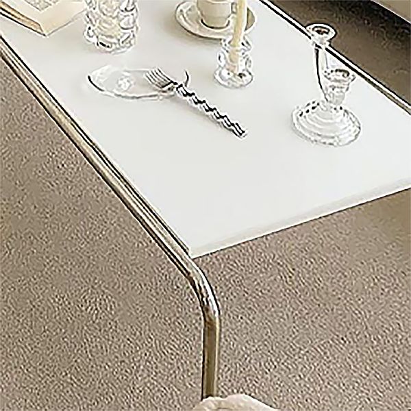 Modern Sled Wooden Coffee Table Set Rectangular Top Shape Cocktail Table