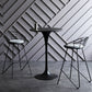 Industrial Metal Bar Table Round Top 41.3"H Pedestal Bistro Table for Cafe and Breakroom Clearhalo 'Bar Furniture' 'Bar Tables' 'bar_tables' 'Furniture' 'furniture_bar_tables' 'Kitchen & Dining Furniture' 'kitchen&dining_furn' 'kitchen' 1200x1200_a37080f1-e892-424d-836e-2bbce84619aa