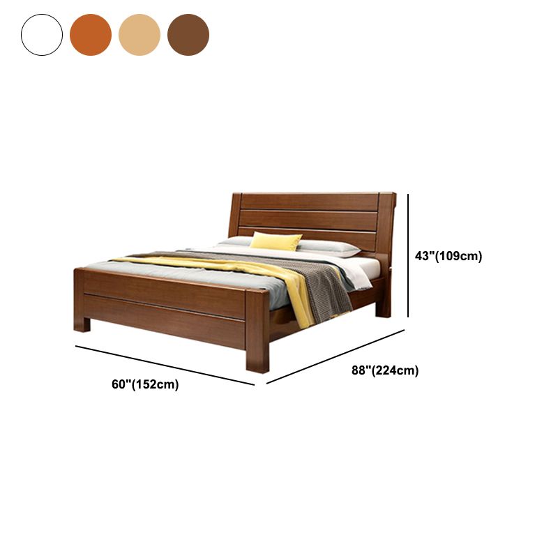 Traditional Metal Panel Rectangular with Headboard Standard Bed