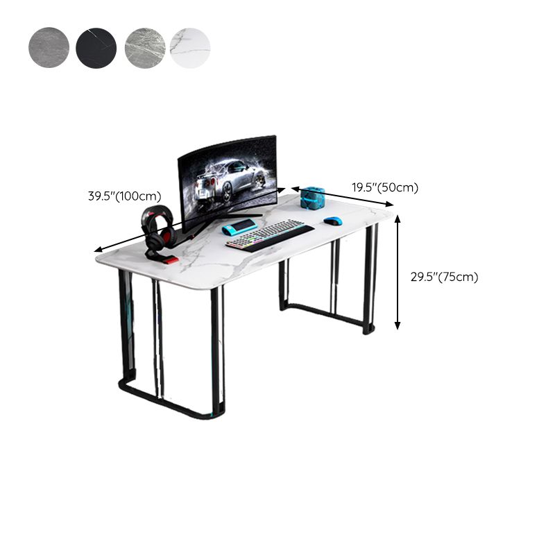 Industriële kantoorbureau antieke afwerking Computerbureau met metalen benen