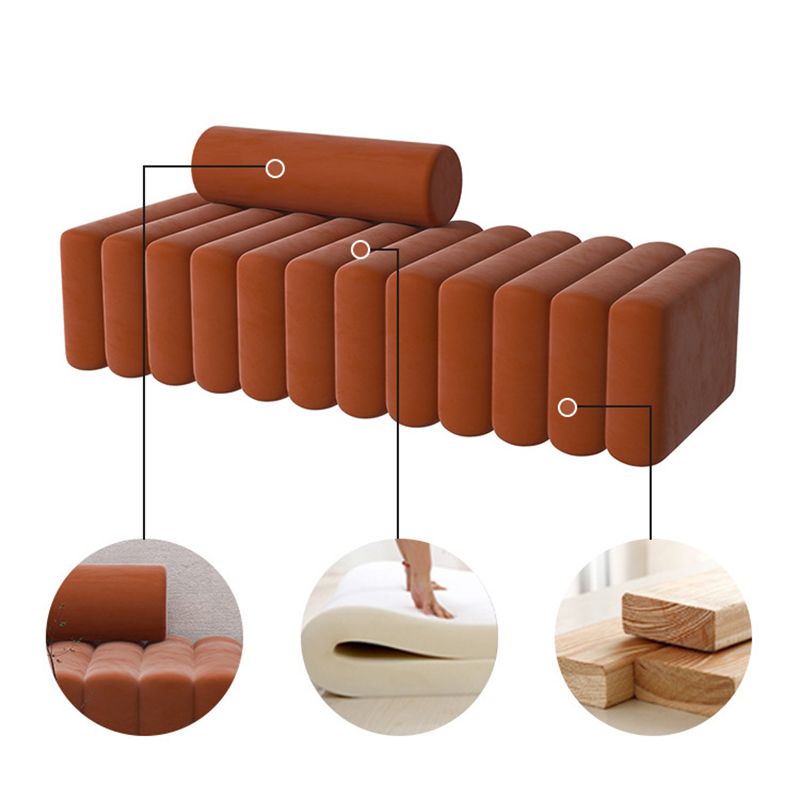 16.92" High Velvet Standard Sofa Contemporary Armless Sofa for Living Room Clearhalo 'furn' 'furn_sofas' 'Furniture' 'Living Room Furniture' 'Sofa' 'sofas' 1200x1200_a3725b3e-2342-41d9-b708-b91464906156