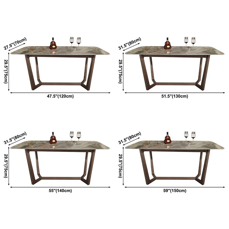 Sintered Stone Modern Rectangle Dining Table Grey Stone Top Table with Trestle Base Clearhalo ' dining_table' 'Dining Tables & Seating' 'Dining Tables' 'Furniture' 'furniture_dining_table' 'Kitchen & Dining Furniture' 'kitchen&dining_furn' 'kitchen' 'kitchen_dining_table' 1200x1200_a37260c0-aac3-4bab-b427-3974b187c53e