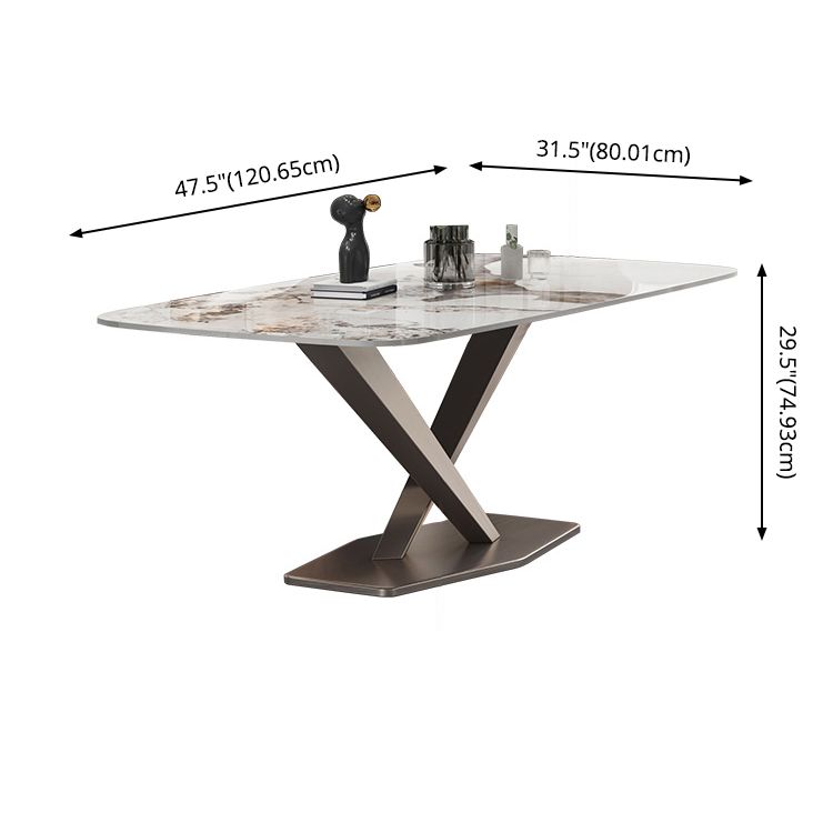 Dining Room Set Contemporary with Sintered Stone Dining Table and Cushion Chairs Clearhalo 'Dining Room Sets' 'Dining Tables & Seating' 'dining_room_set' 'furn' 'furn_dining_room_set' 'Furniture' 'furniture_dining_room_set' 'Kitchen & Dining Furniture' 'kitchen&dining_furn' 'kitchen' 1200x1200_a3730742-da76-407c-80df-68a8ca212d41
