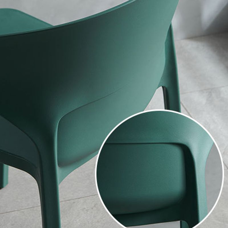 Contemporary Plastic Side Chair Wingback Kitchen Dining Room Chair Clearhalo 'Dining Chairs' 'Dining Tables & Seating' 'dining_chair' 'furn' 'furn_dining_chair' 'Furniture' 'furniture_dining_chair' 'Kitchen & Dining Furniture' 1200x1200_a37406fe-364c-414c-9ad6-ba894d717157