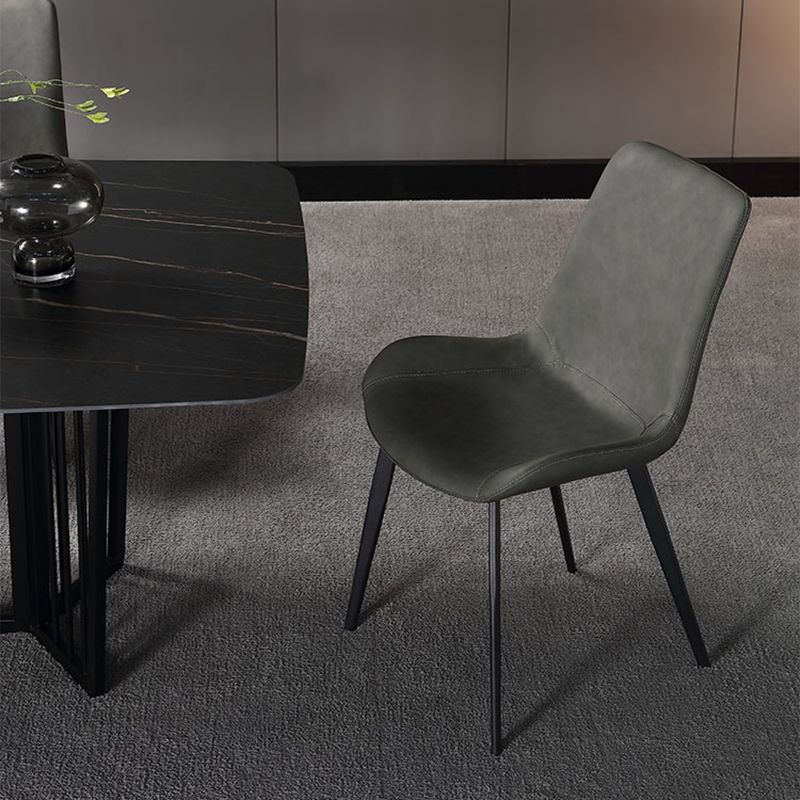 Modern Style Dining Chairs Armless Side Chairs with Metal Legs for Kitchen Clearhalo ' kitchen&dining_furn' 'Dining Chairs' 'Dining Tables & Seating' 'dining_chair' 'furn' 'furn_dining_chair' 'Furniture' 'furniture_dining_chair' 'Kitchen & Dining Furniture' 'kitchen' 1200x1200_a375e2a1-8611-495d-92bd-29b495d86b24