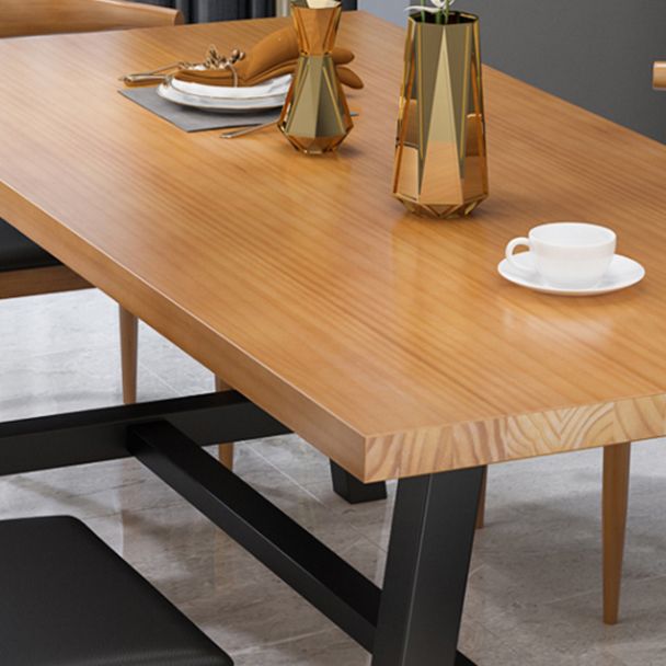 Juego de comedor industrial de 1/2/7 piezas, juego de comedor interior rectangular de madera maciza