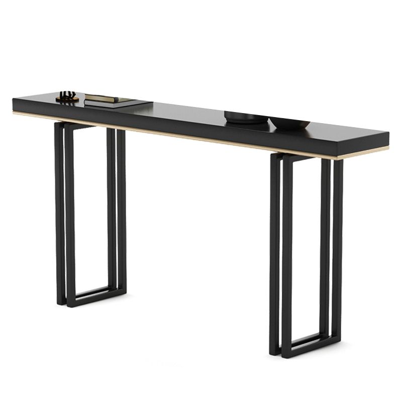 Tabella della console rettangolare moderna Tabella di divano console in nero
